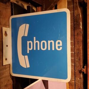 Old Vintage Phone Sign